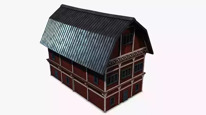 Barn 01 Low-poly 3D model