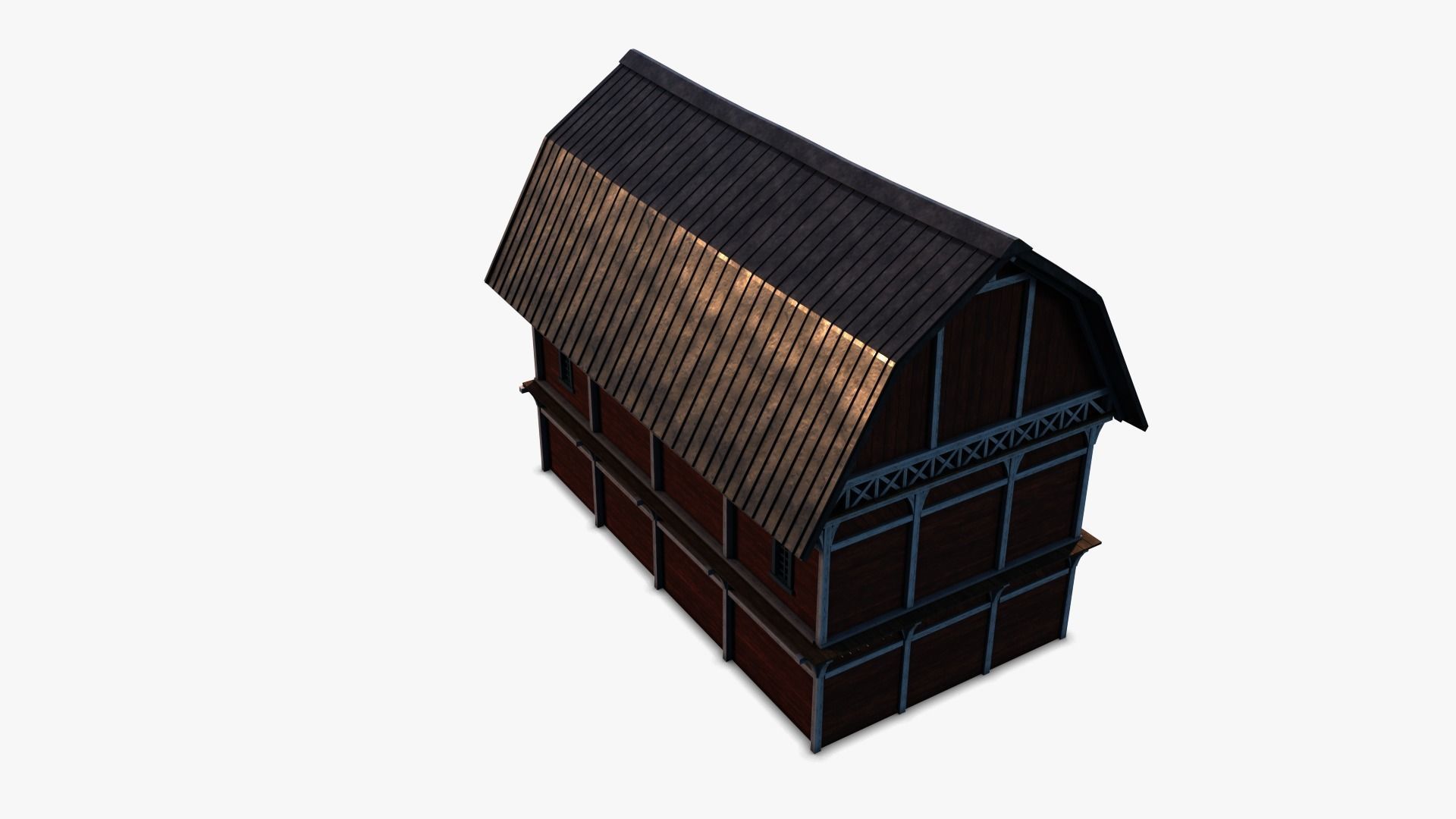 Barn 01 Low-poly 3D model_4