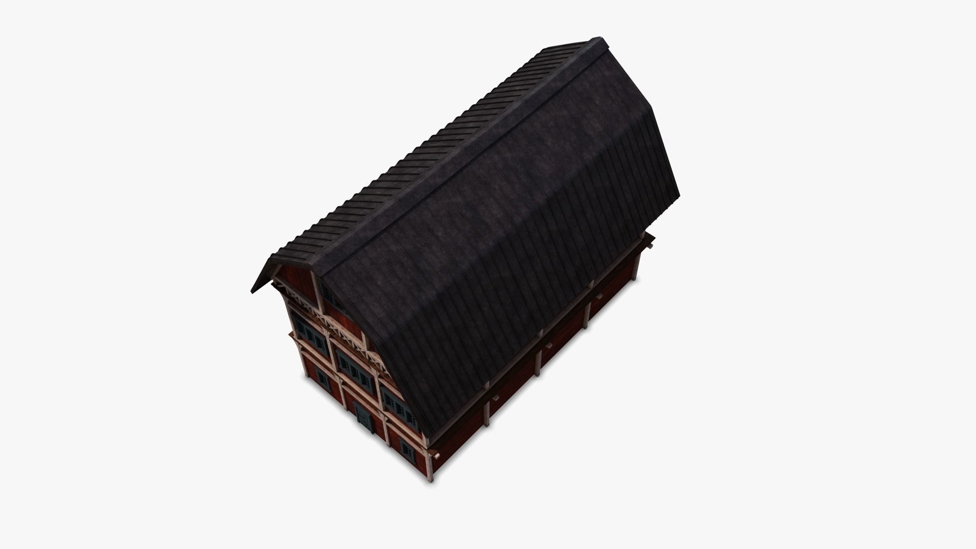 Barn 01 Low-poly 3D model_5
