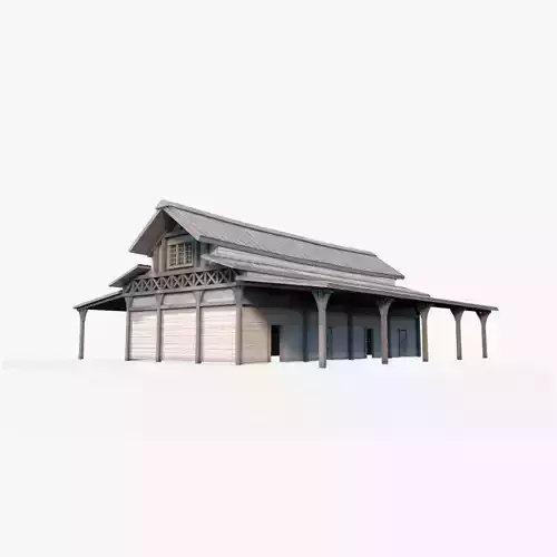 barn 02 Low-poly 3D model