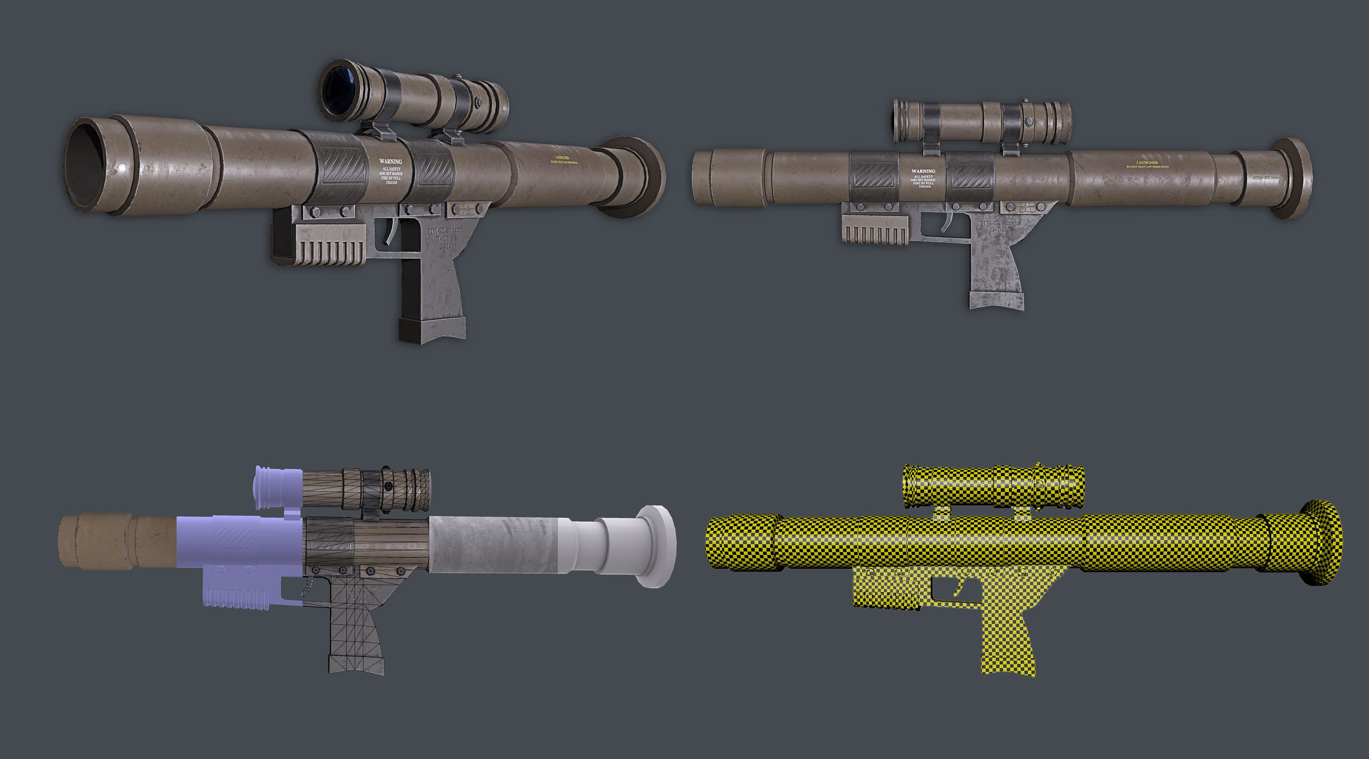 Rocket Launcher Pack Game Ready   Low-poly 3D model_5
