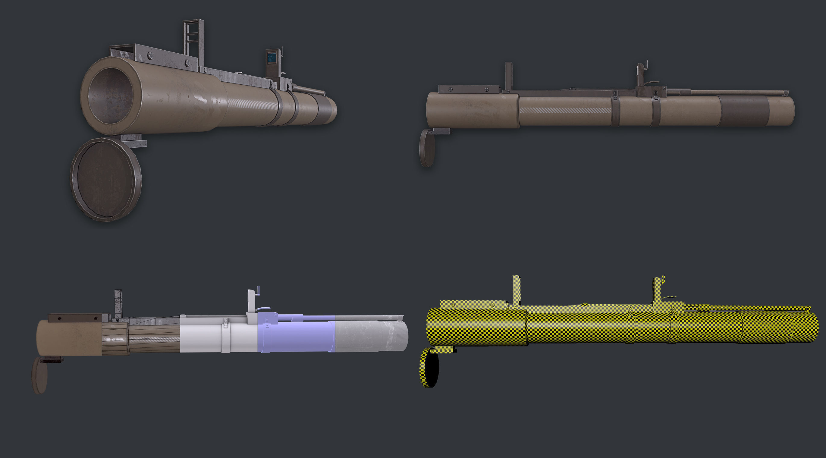 Rocket Launcher Pack Game Ready   Low-poly 3D model_12