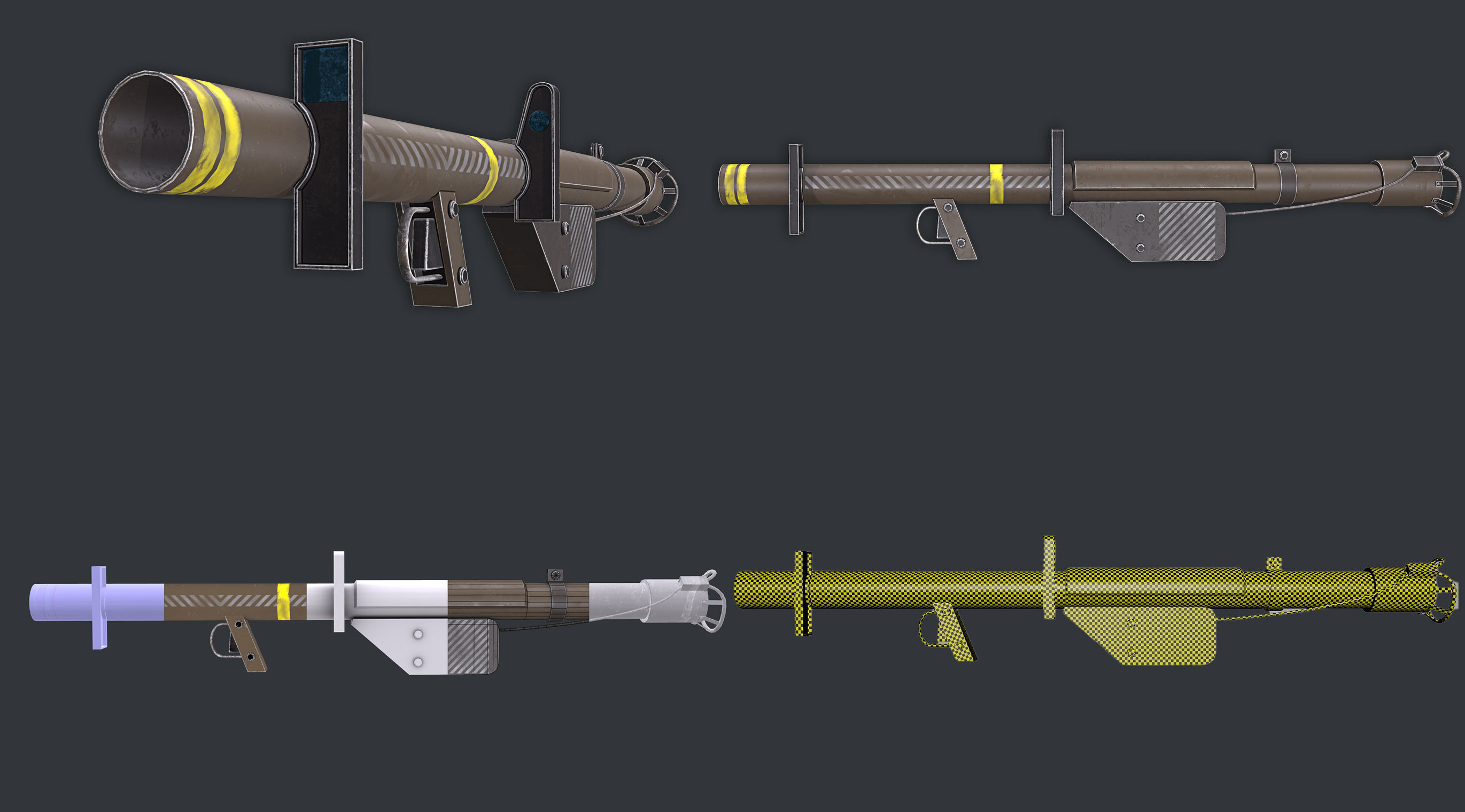 Rocket Launcher Pack Game Ready   Low-poly 3D model_11