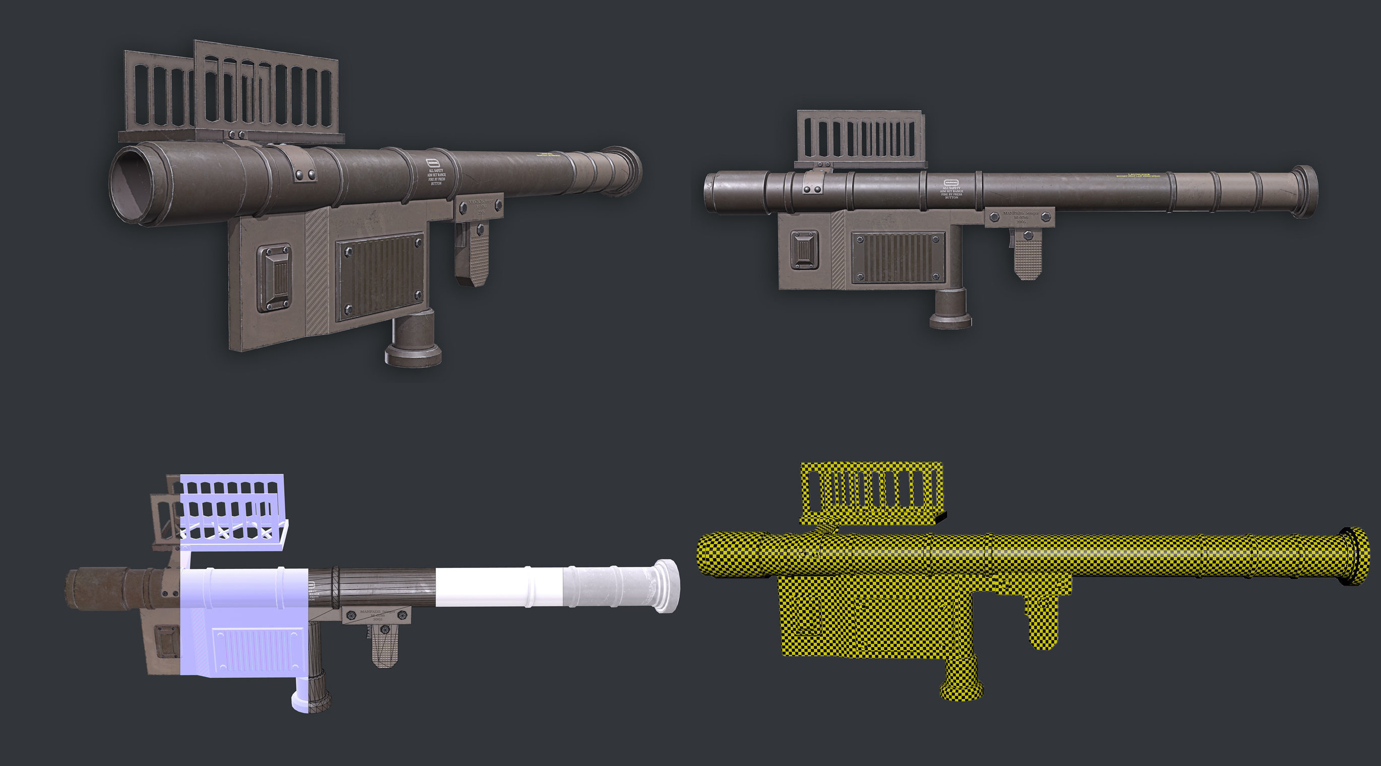 Rocket Launcher Pack Game Ready   Low-poly 3D model_6