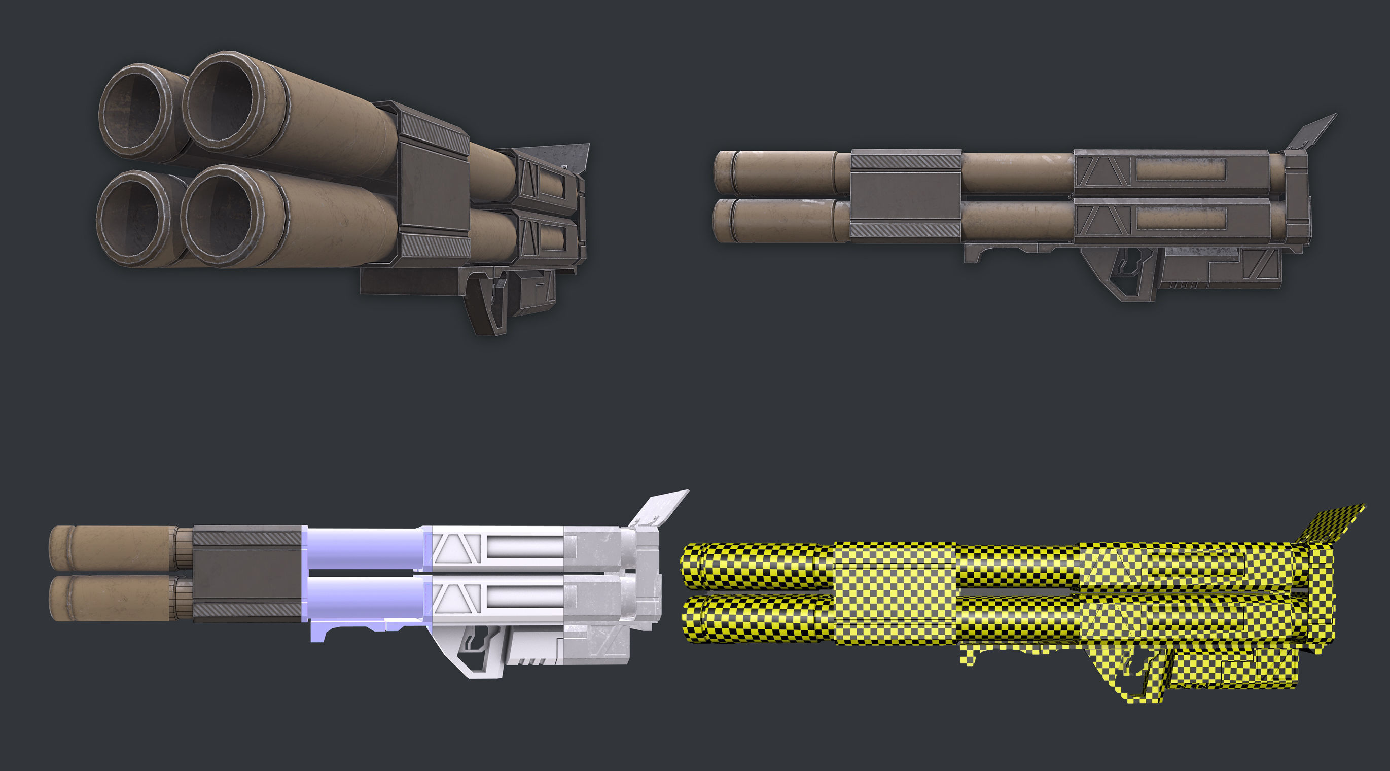 Rocket Launcher Pack Game Ready   Low-poly 3D model_3