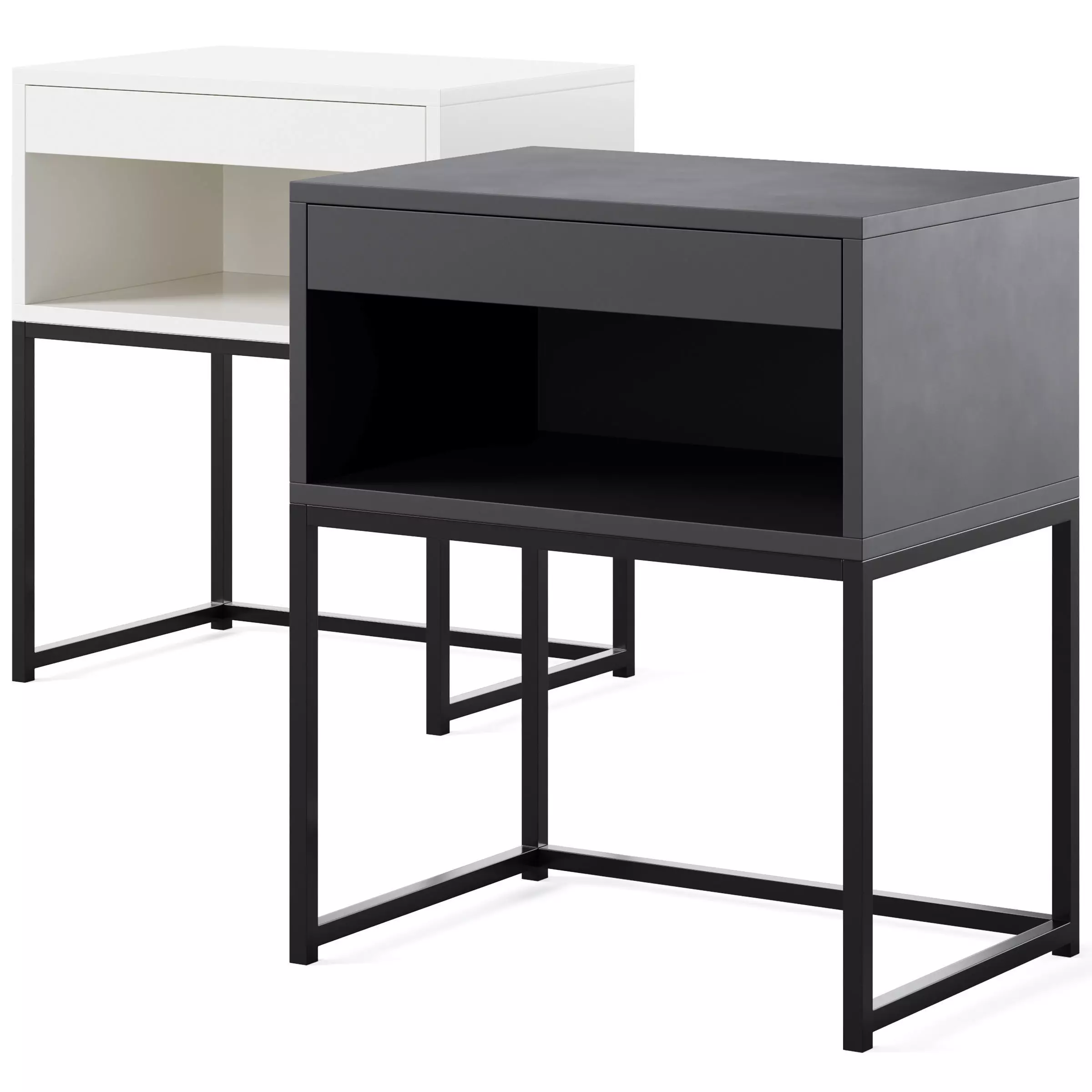 Bedside table Cholet by Actona 3D model_0