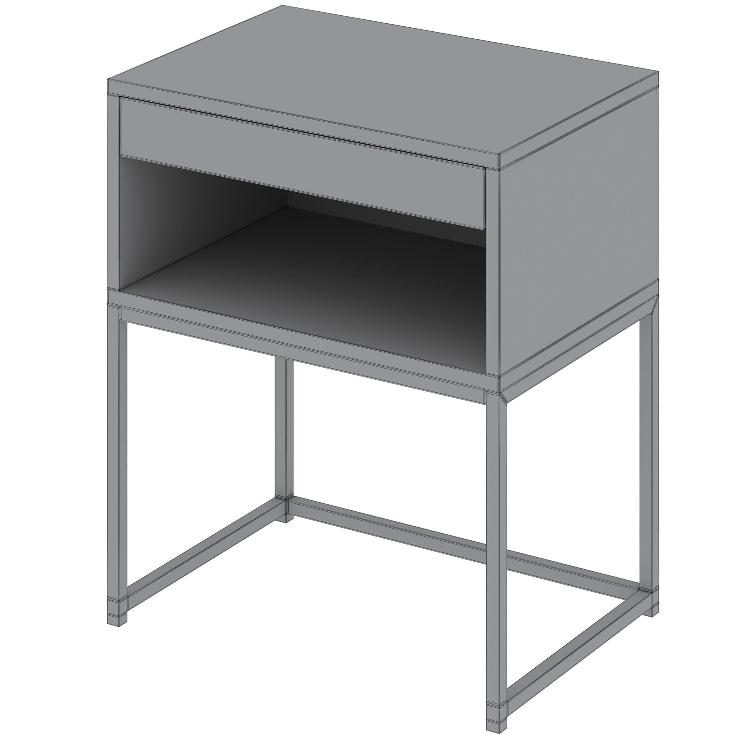 Bedside table Cholet by Actona 3D model_4