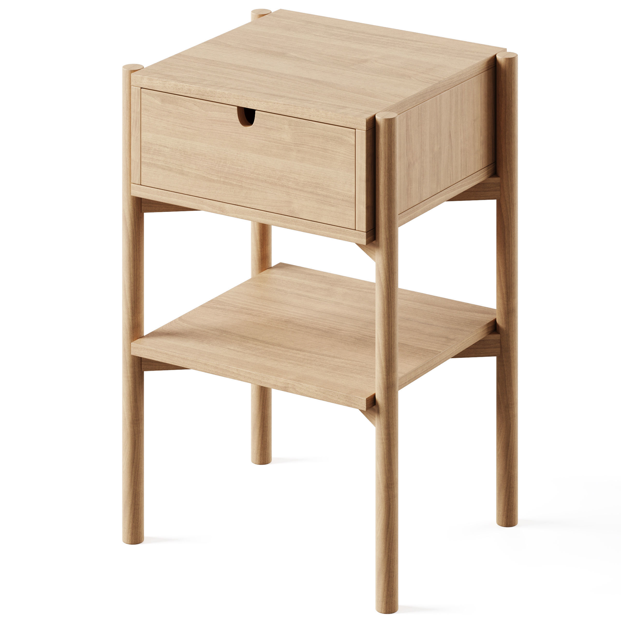 Bedside table Leka by Actona 3D model_3