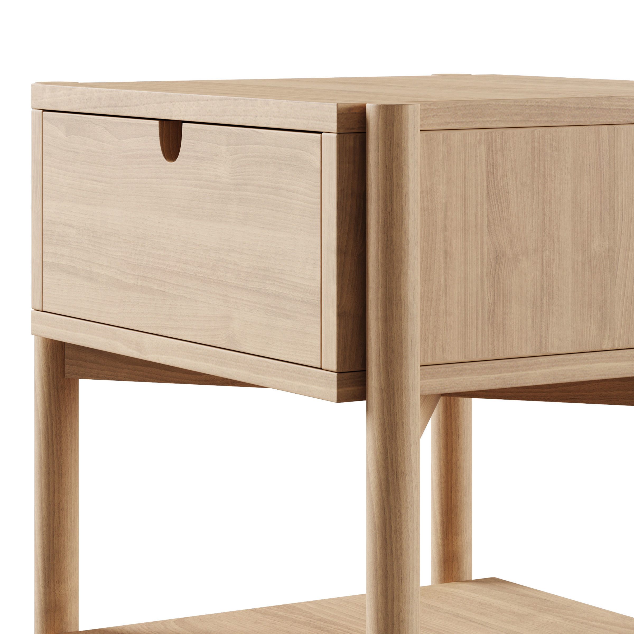 Bedside table Leka by Actona 3D model_2