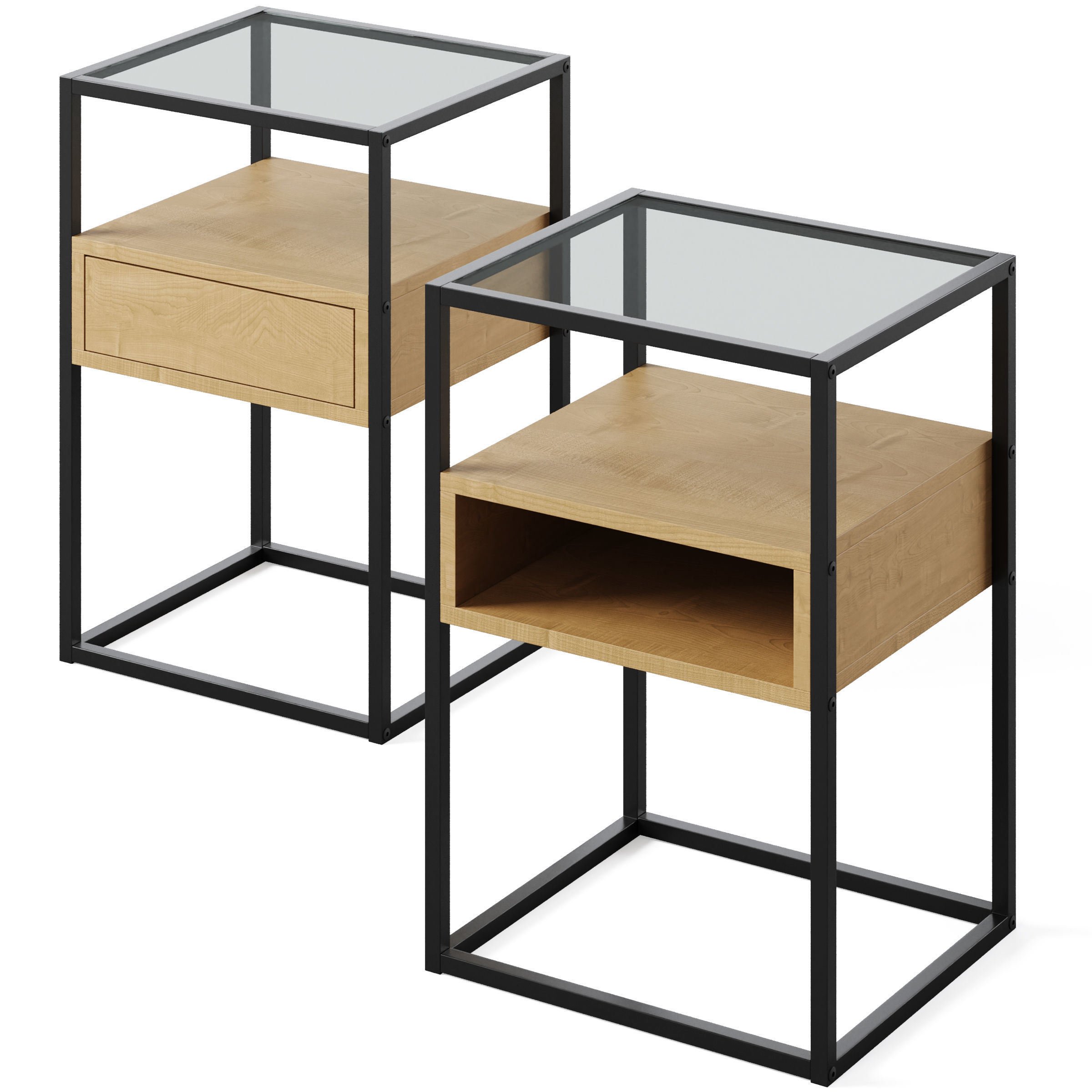 Bedside table Randolf by Actona 3D model_3