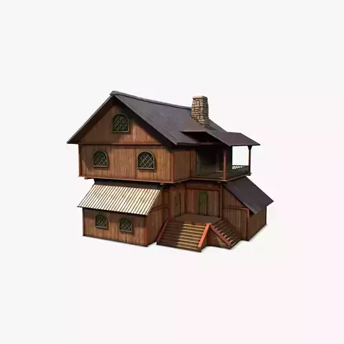 cottage 01 Low-poly 3D model