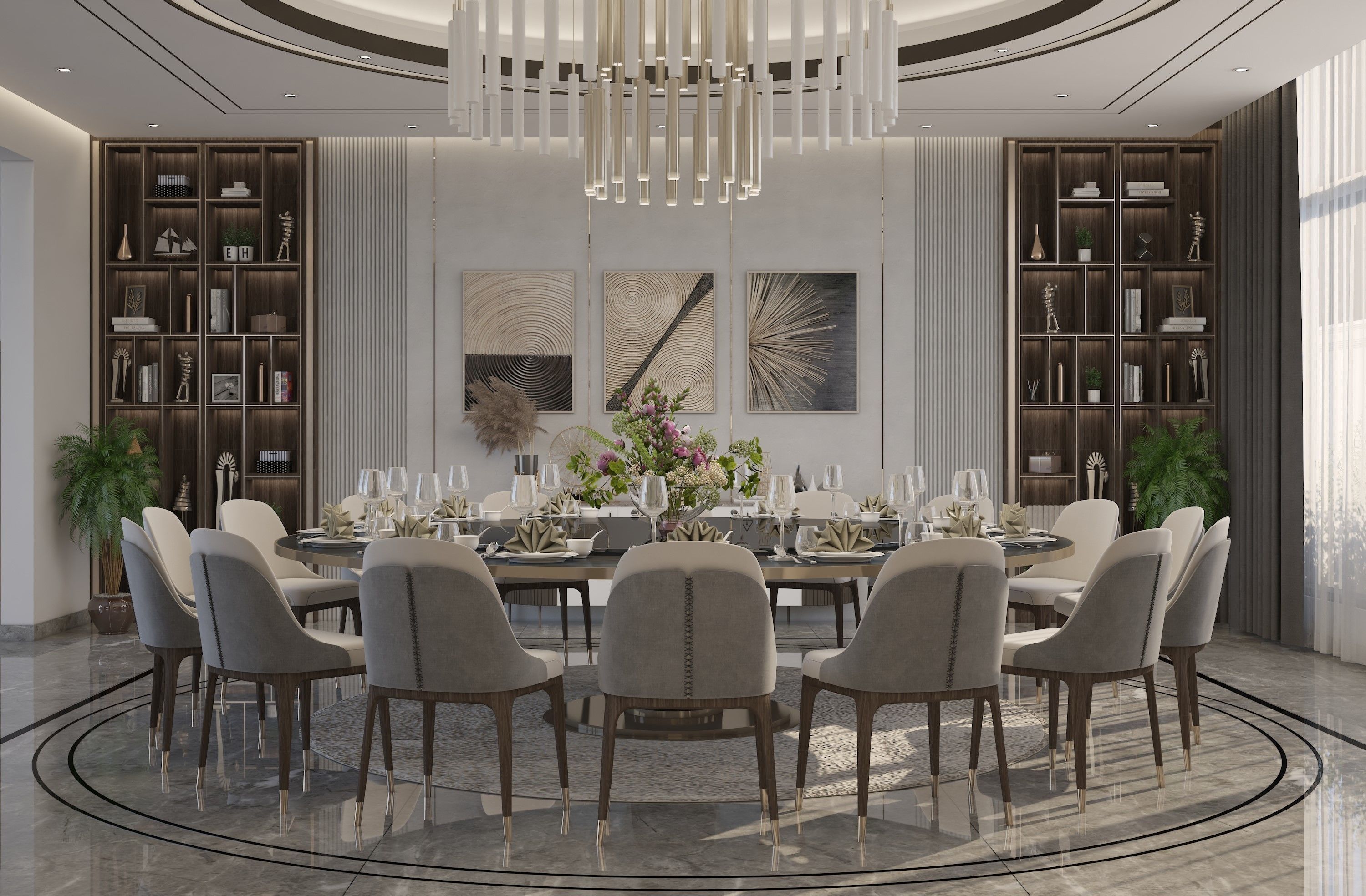 Modern Dining Room 3D model_2