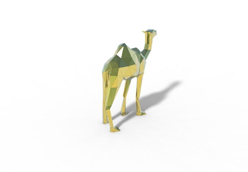 Camel Triangulated Model 3D model_2