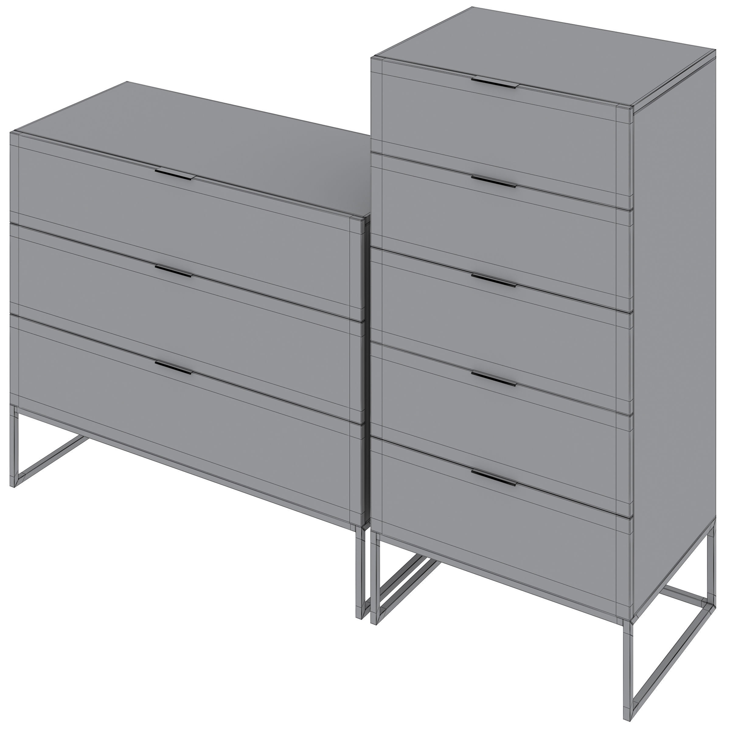 Chest of drawers Kobe by Actona 3D model_4