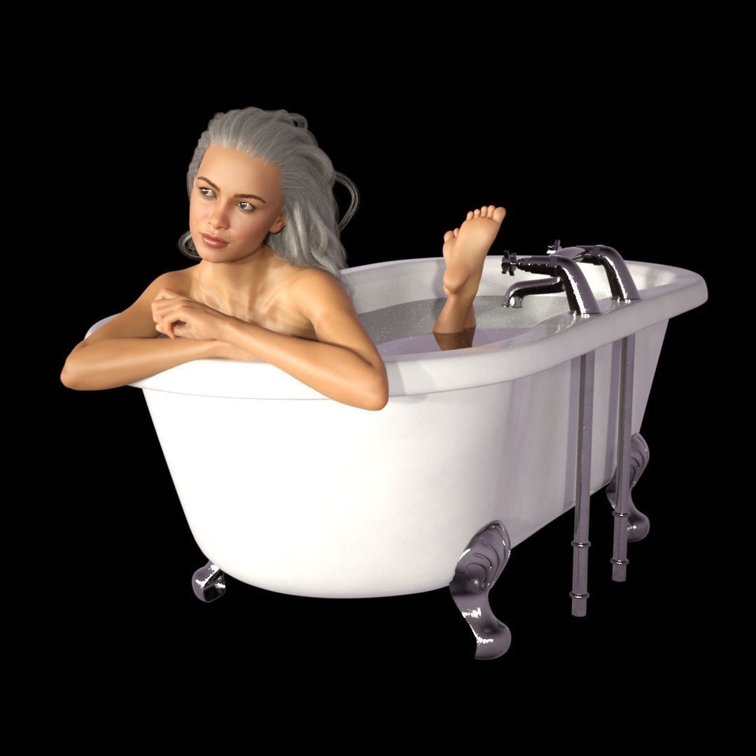 GIRL TOILET TUB 3 3D print model_5