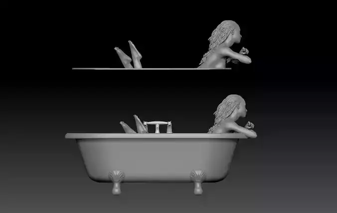 GIRL TOILET TUB 3 3D print model