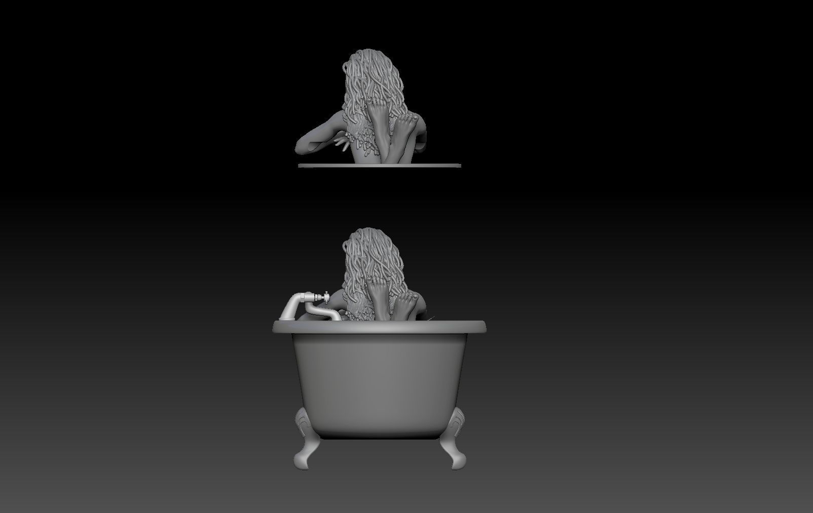 GIRL TOILET TUB 3 3D print model_3