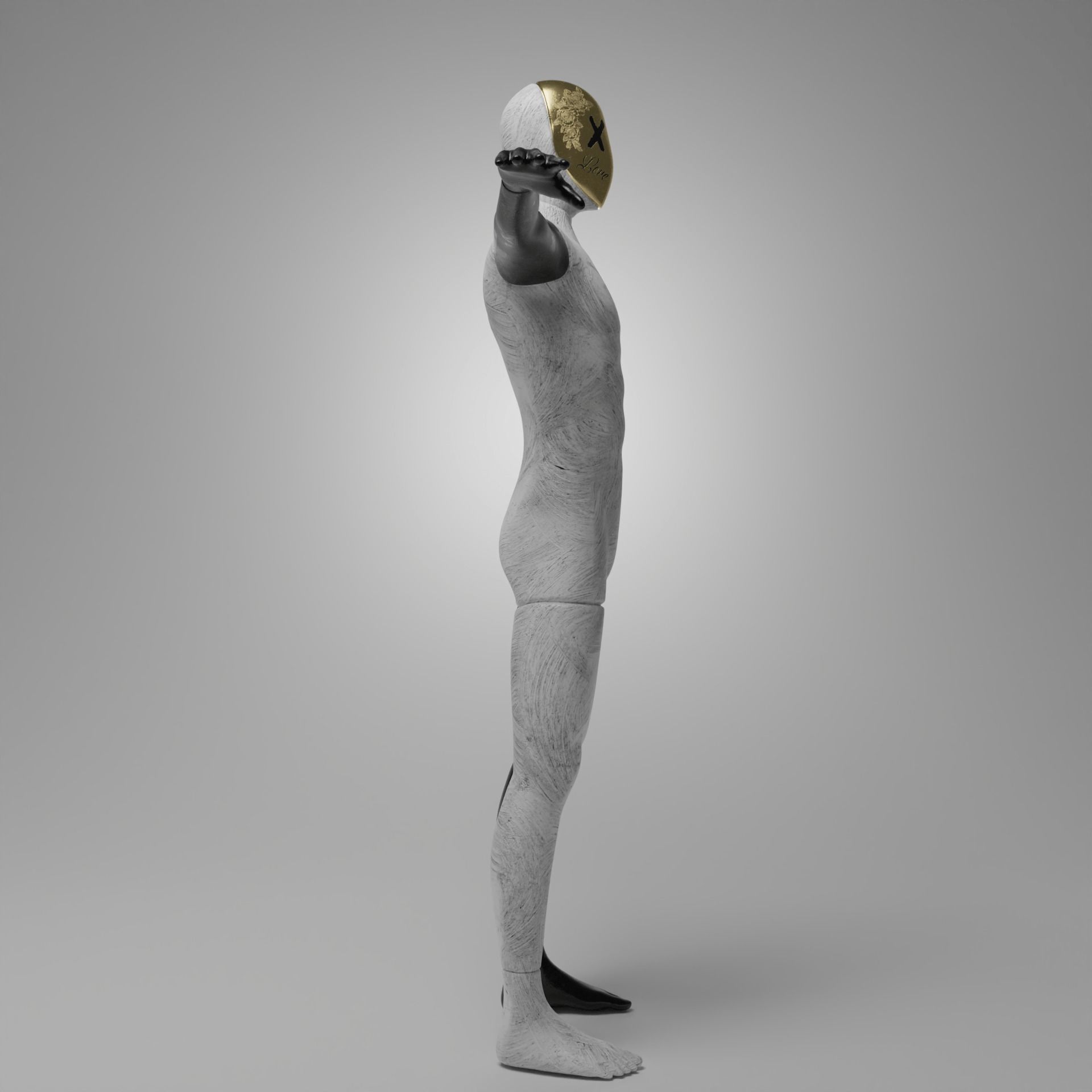 Mannequin Male character custom 3D model_2