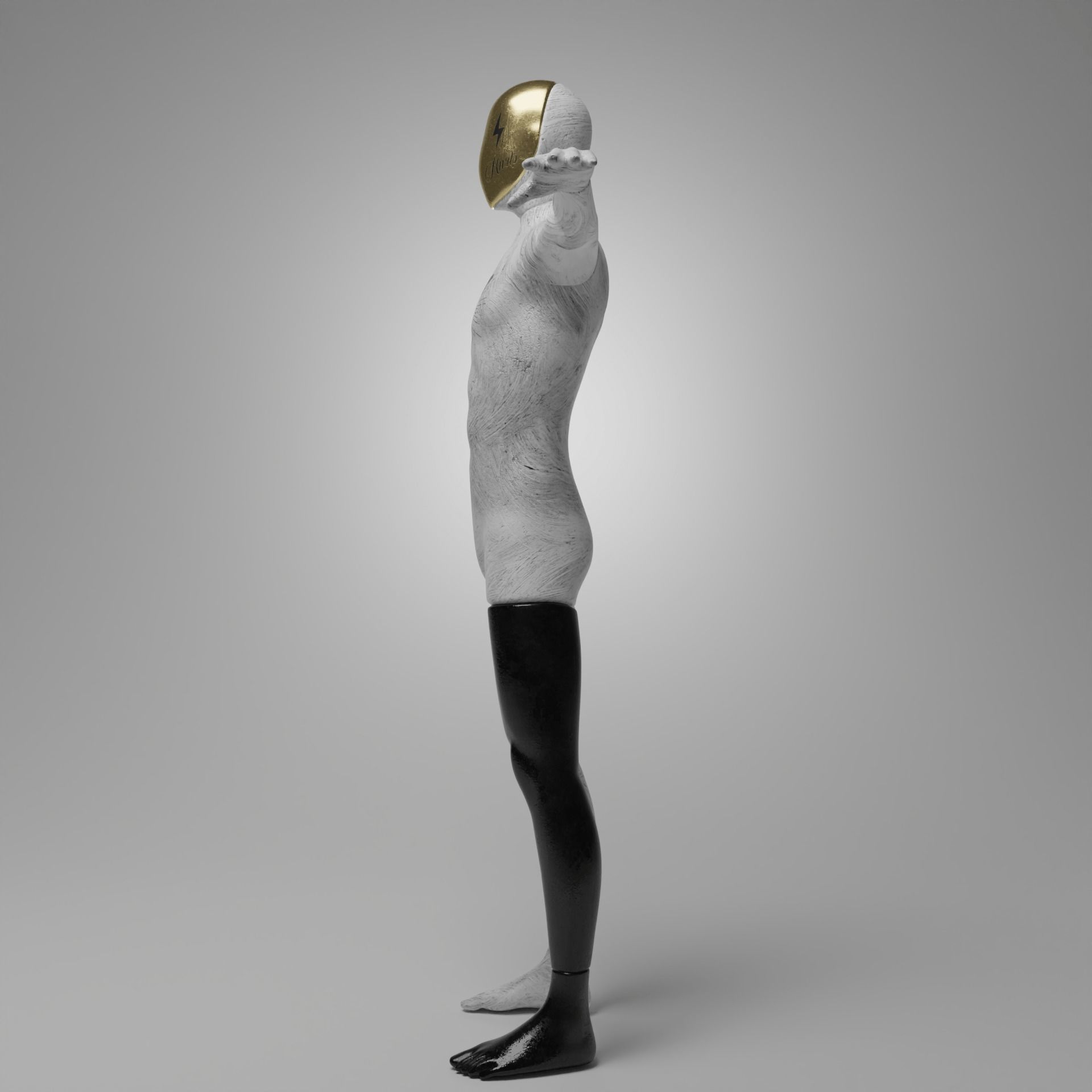 Mannequin Male character custom 3D model_3