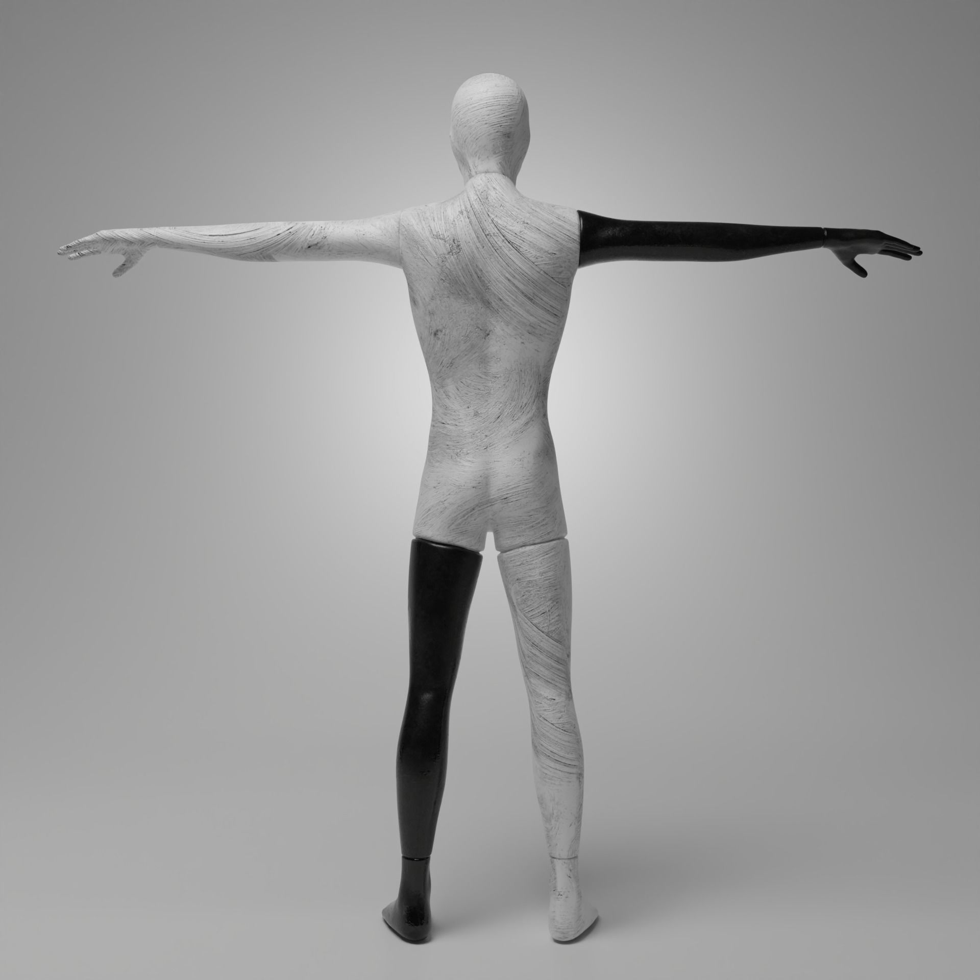 Mannequin Male character custom 3D model_1