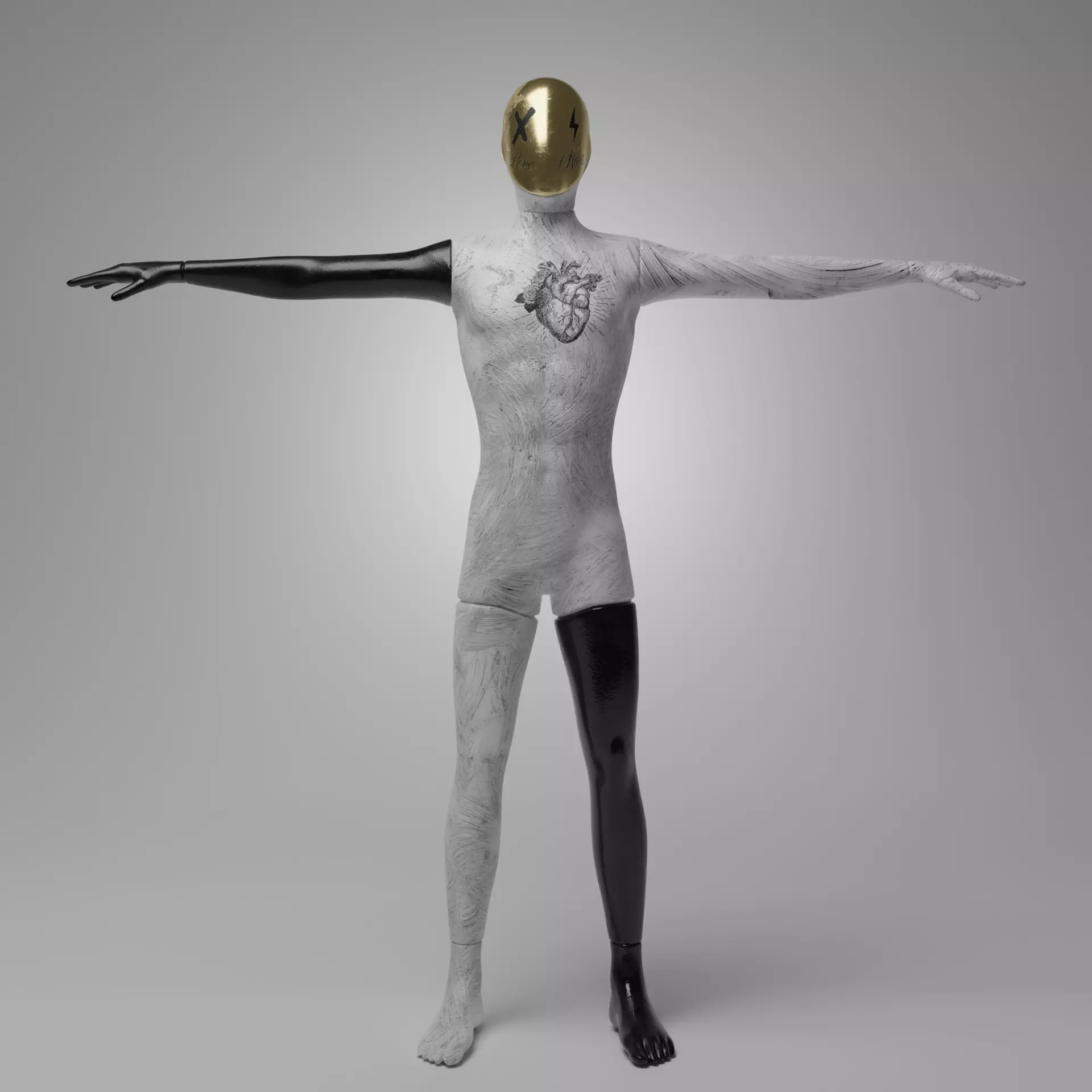 Mannequin Male character custom 3D model_0