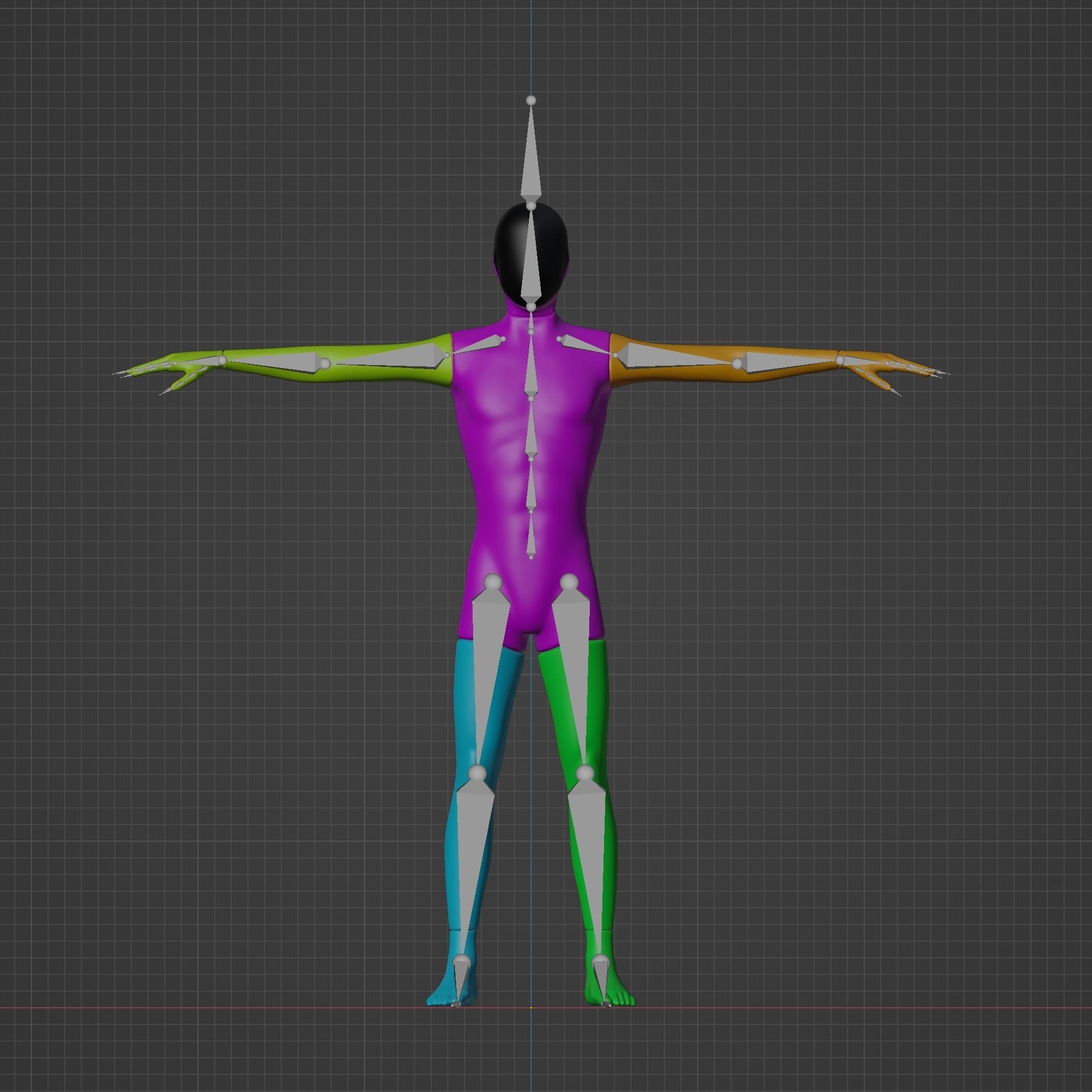 Mannequin Male character custom 3D model_7