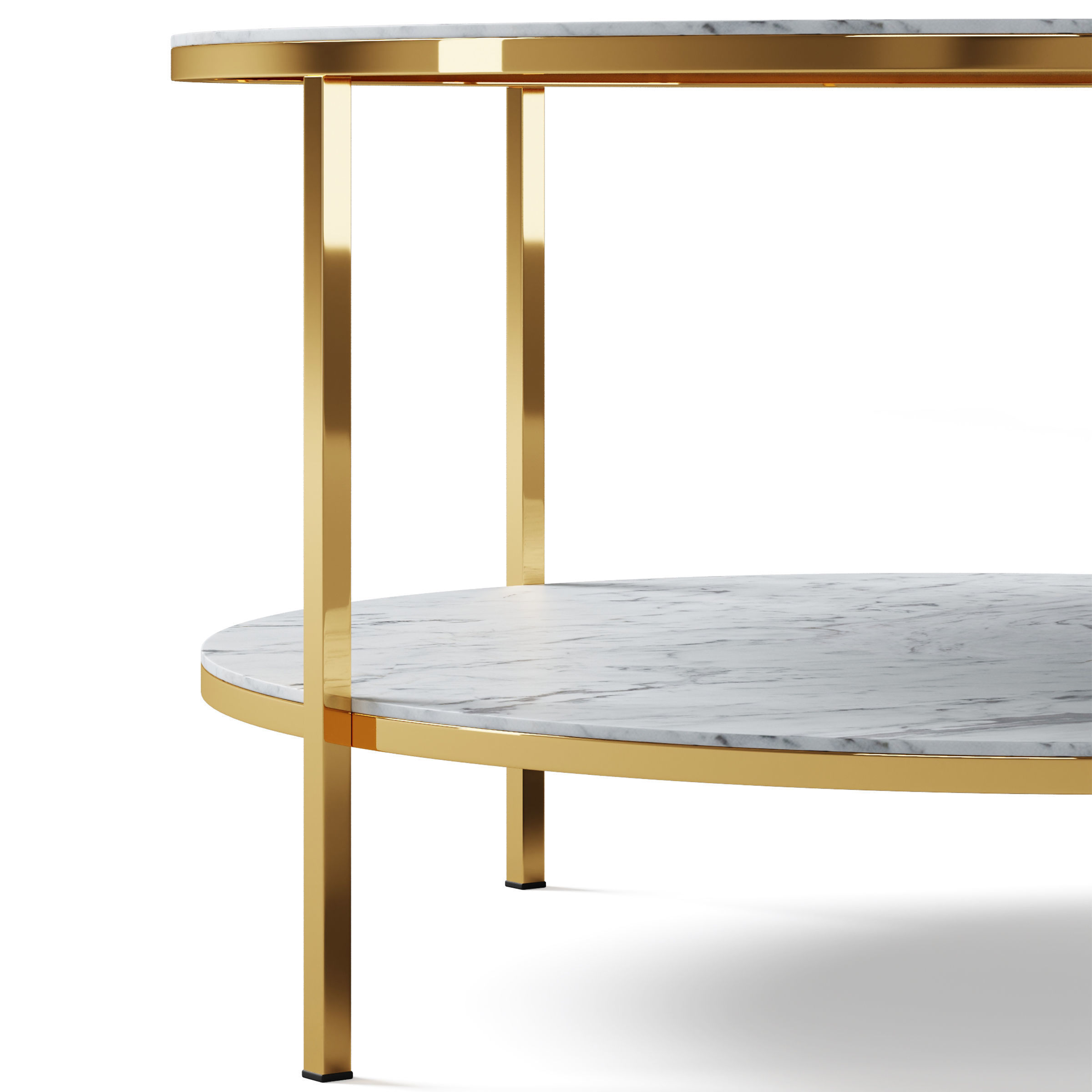 Coffee table round Alisma by Actona 3D model_2