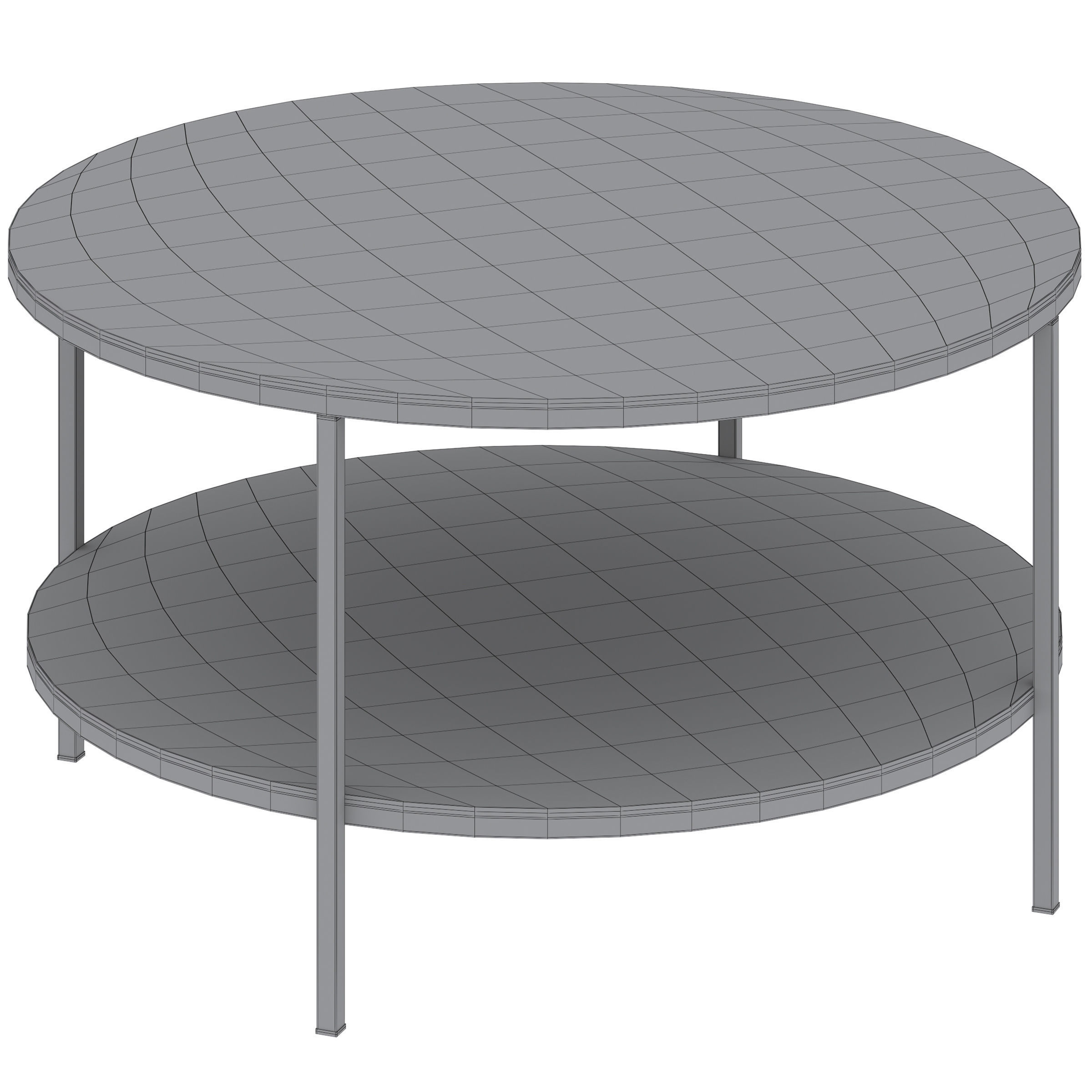 Coffee table round Alisma by Actona 3D model_4