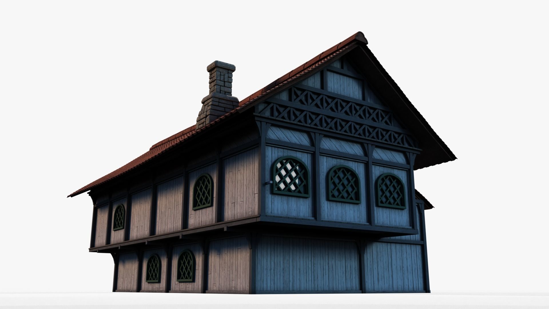 Cottage 03 Low-poly 3D model_5