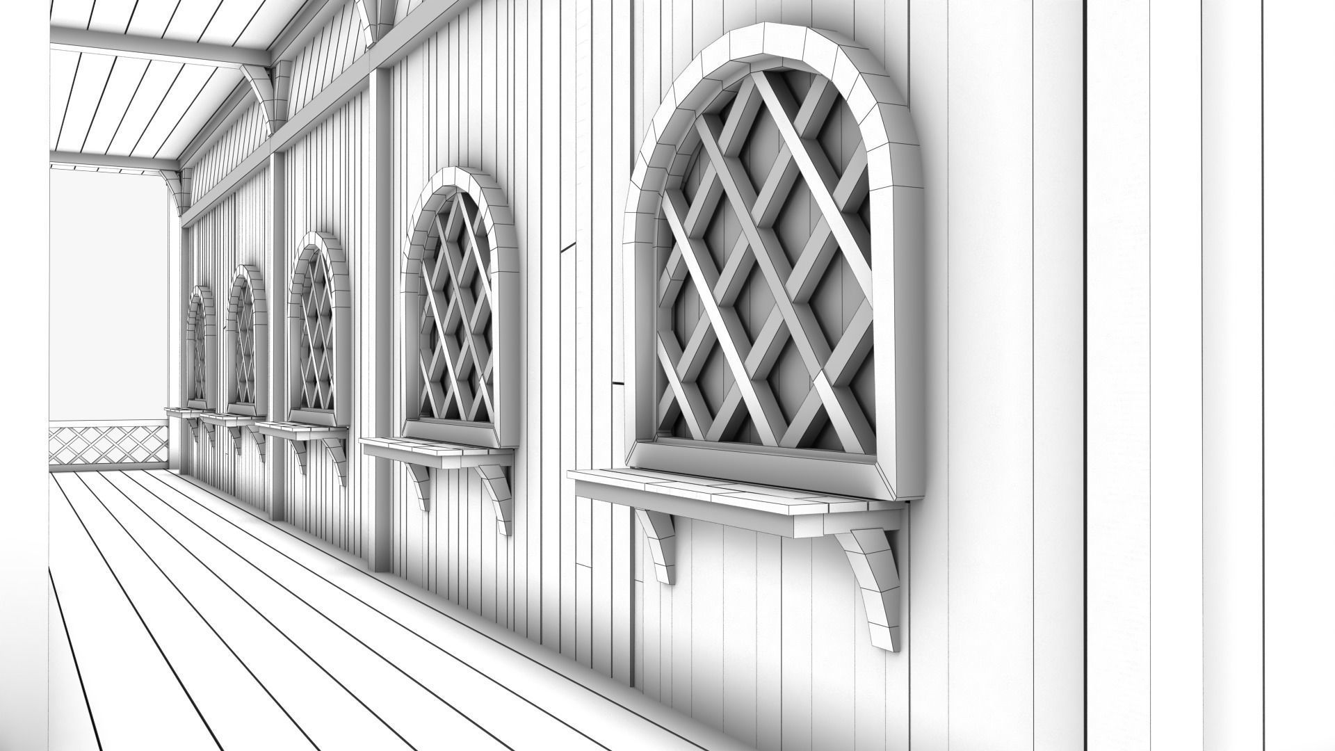 cottage 04 Low-poly 3D model_10