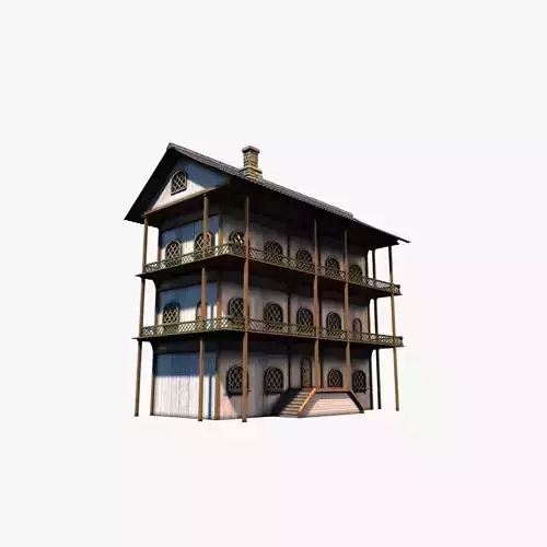 cottage 04 Low-poly 3D model