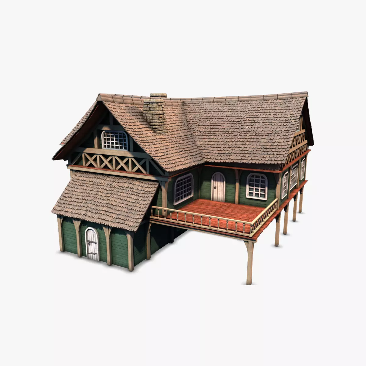 Cottage 06 Low-poly 3D model_0