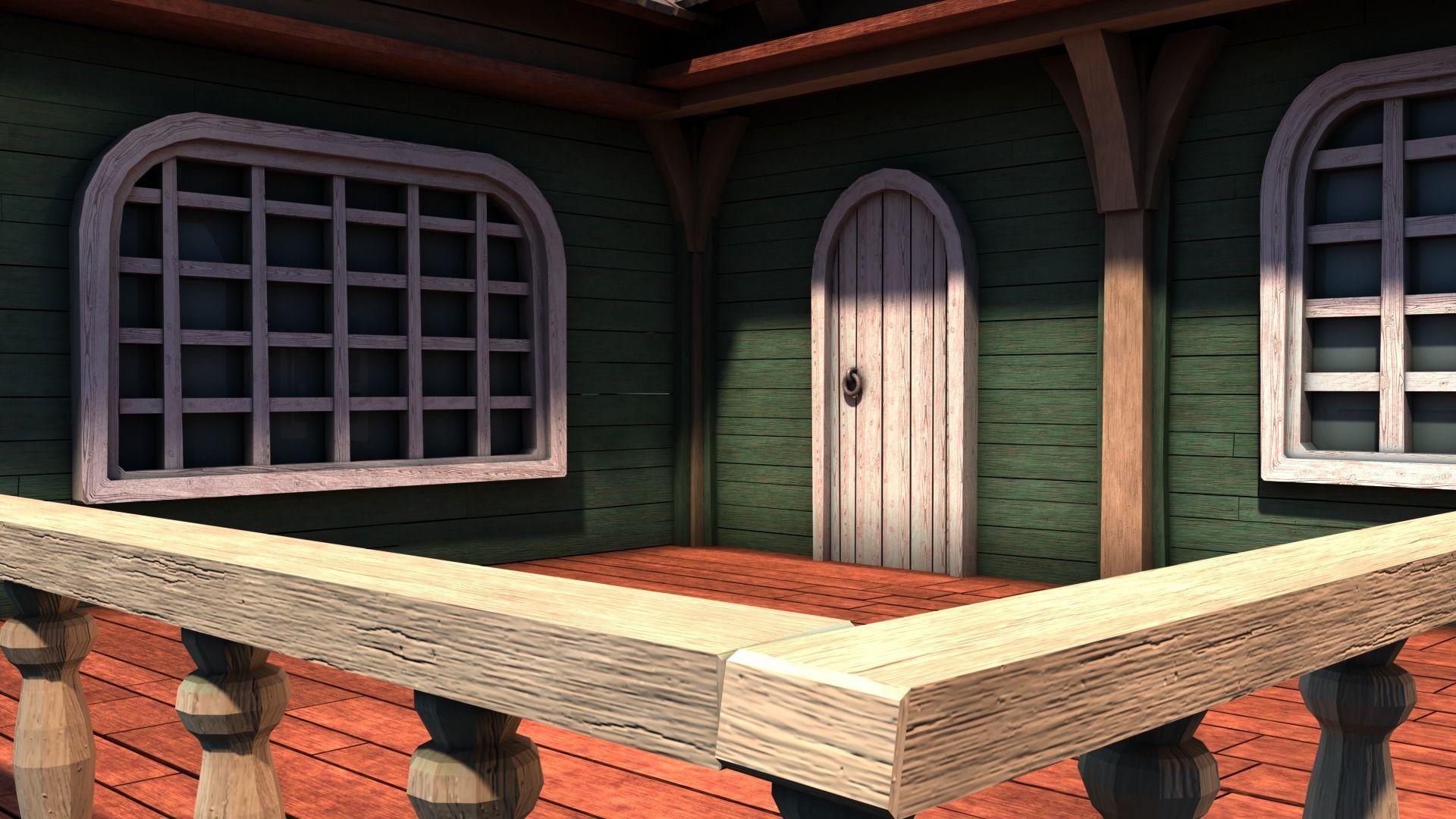 Cottage 06 Low-poly 3D model_5