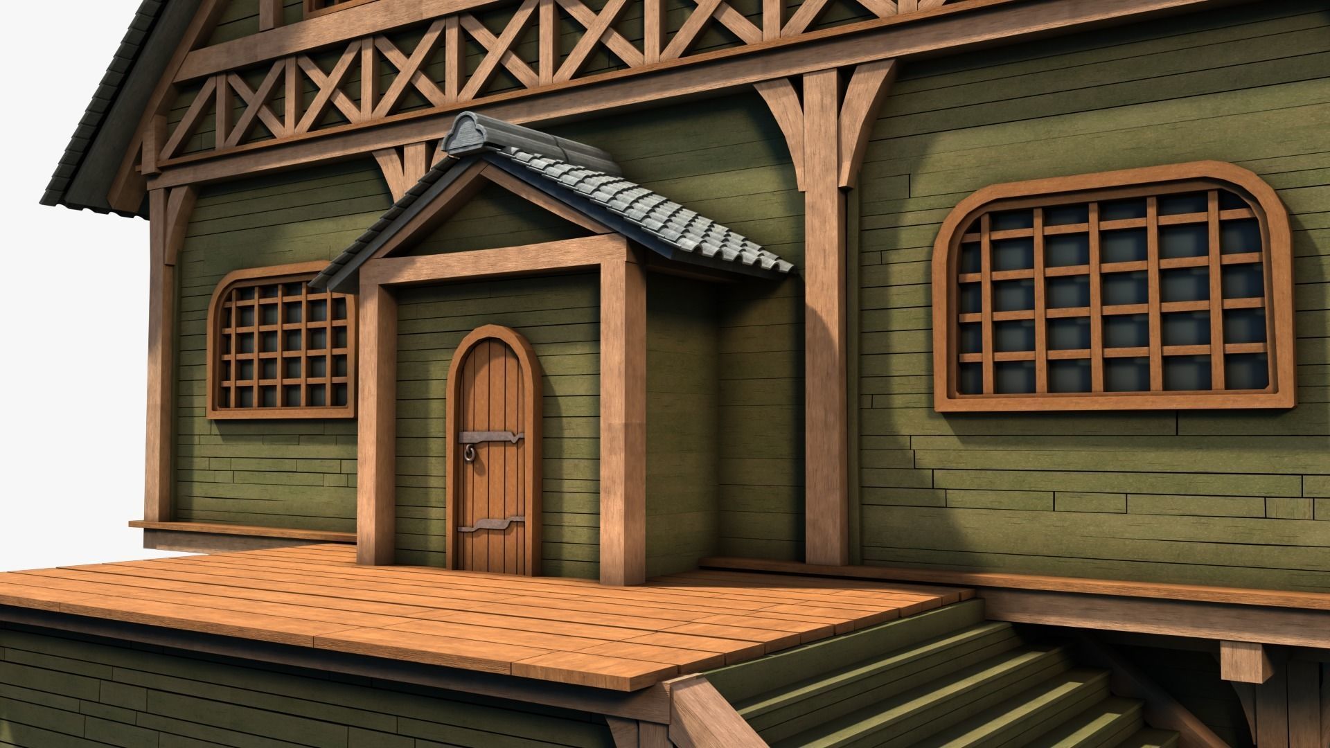 Cottage 07 Low-poly 3D model_6