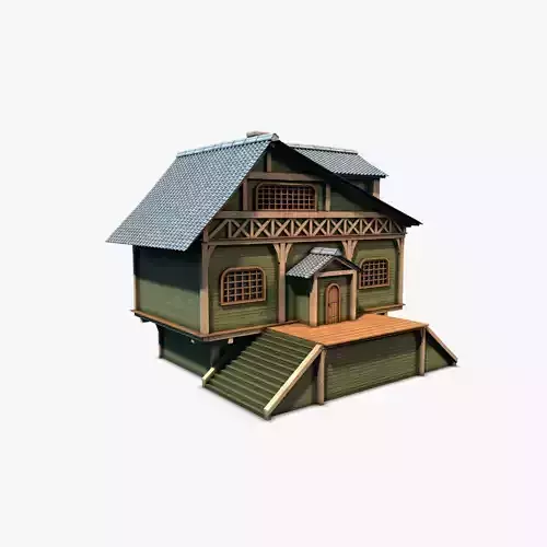 Cottage 07 Low-poly 3D model