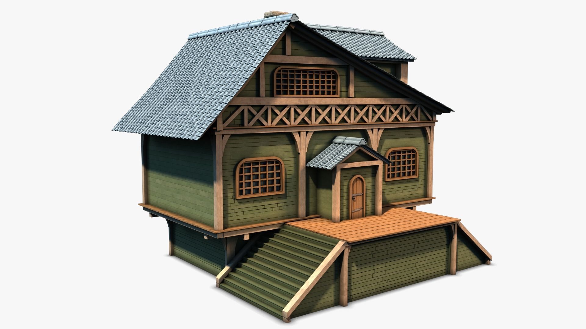 Cottage 07 Low-poly 3D model_2