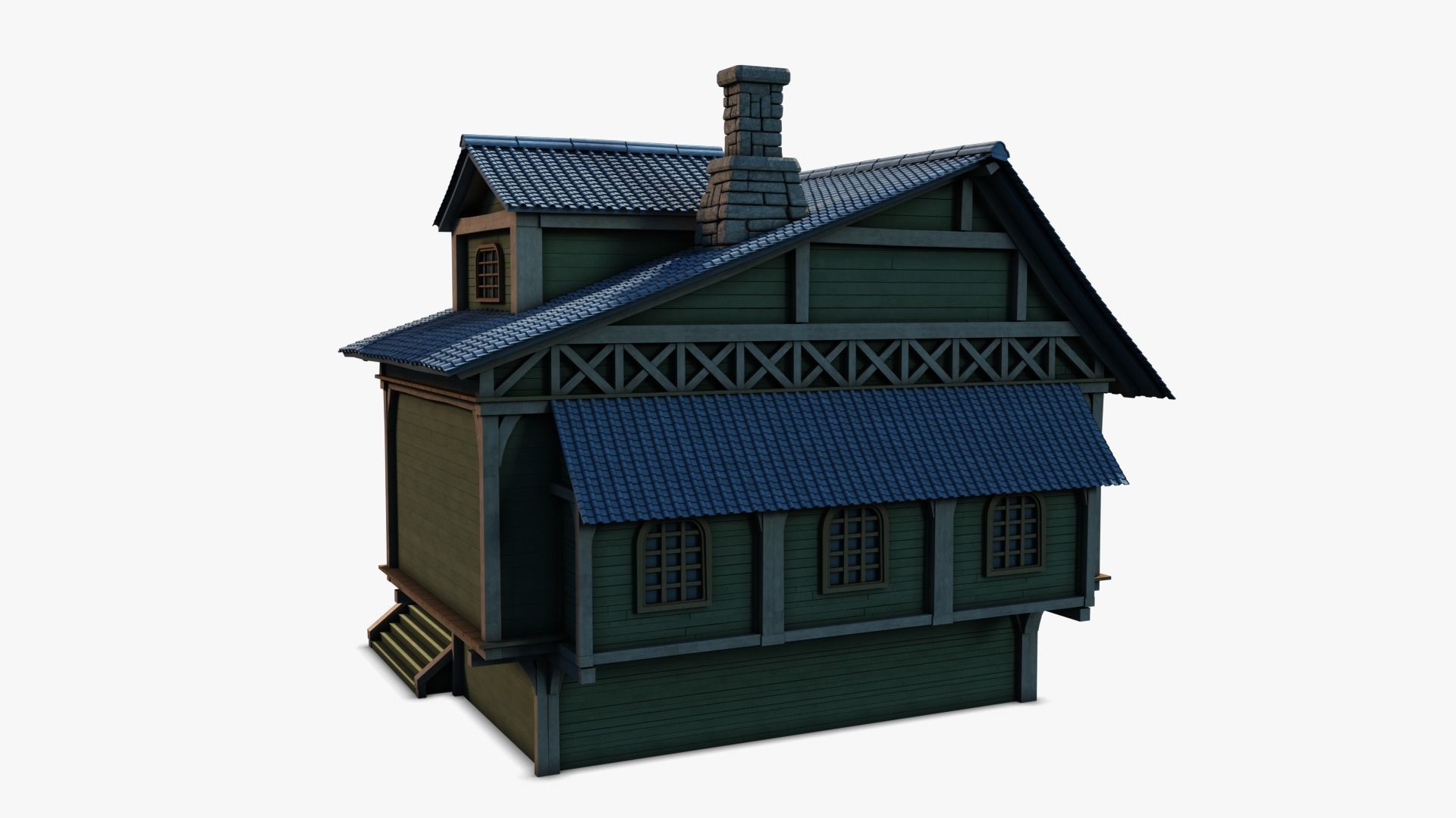 Cottage 07 Low-poly 3D model_5