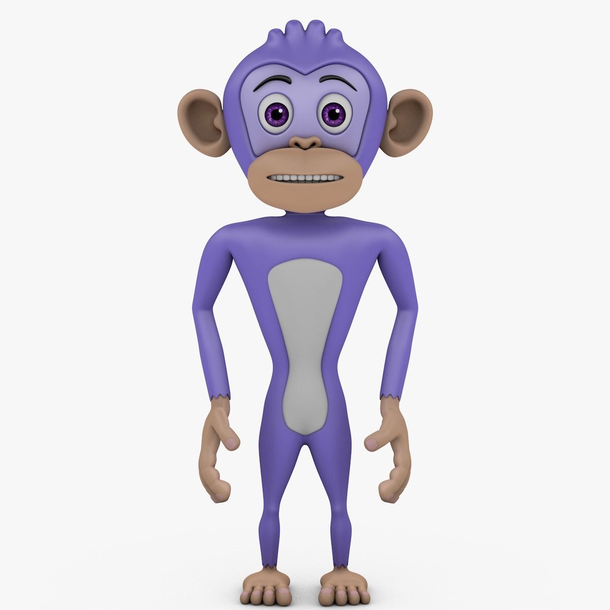 Monkey Cartoon Rig 3D 3D model rigged | CGTrader