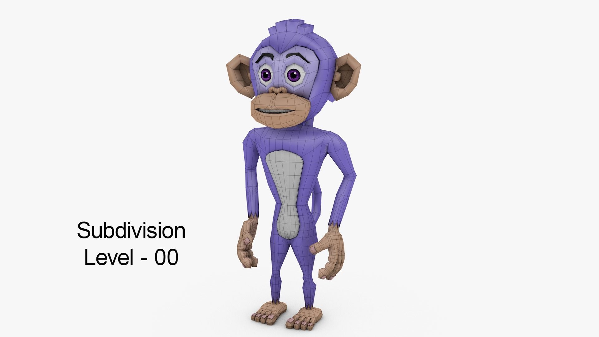 Monkey Cartoon Rig 3D 3D model rigged | CGTrader