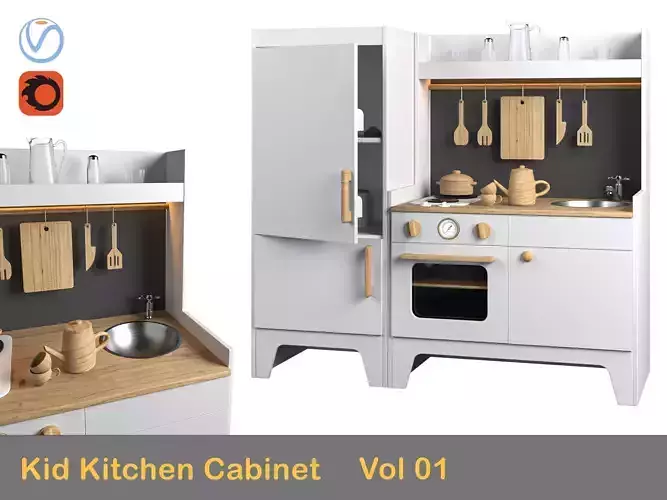 Kid Kitchen Cabinet 01