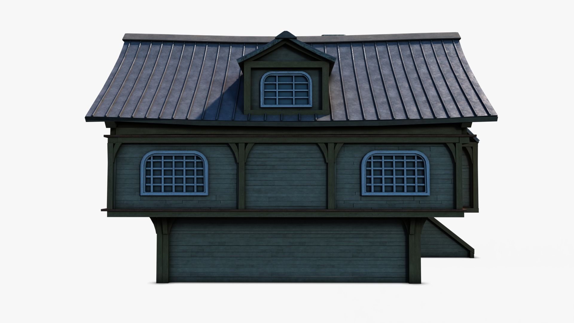 Cottage 08 Low-poly 3D model_4