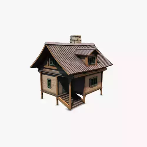 Cottage 09 Low-poly 3D model