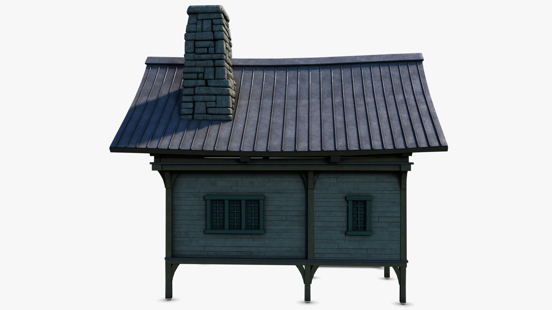 Cottage 09 Low-poly 3D model_5