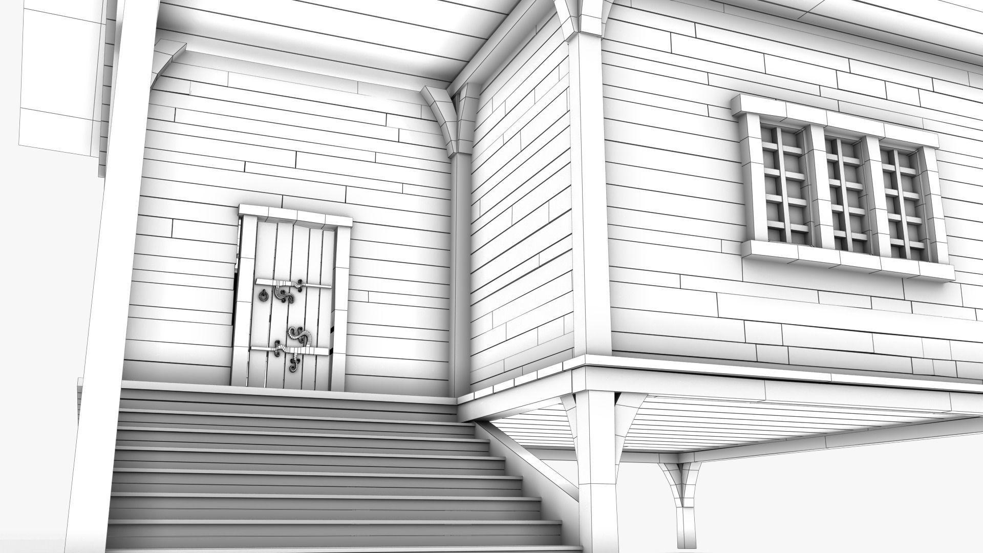 Cottage 09 Low-poly 3D model_11