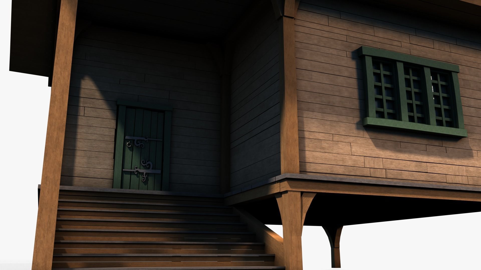 Cottage 09 Low-poly 3D model_6