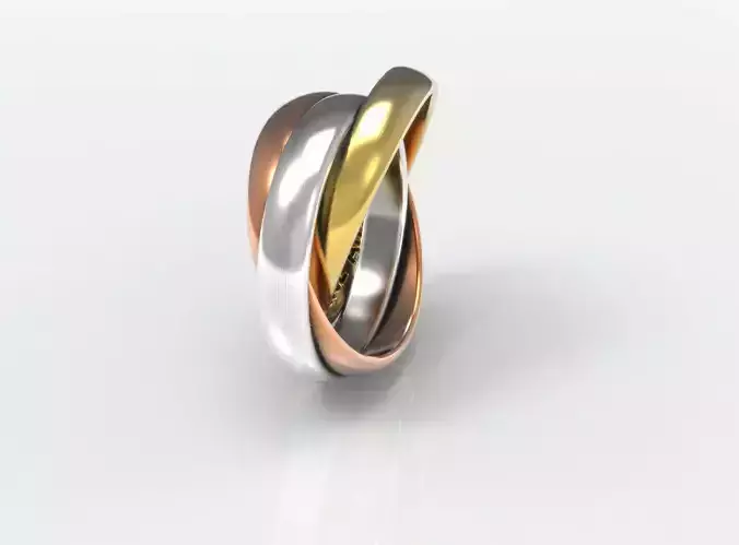  trinity rings for pendant-bracelet 3D print model