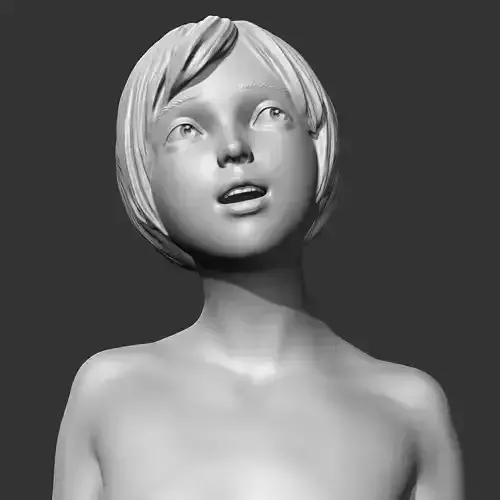 CH girl bust R 3D print model 3D print model