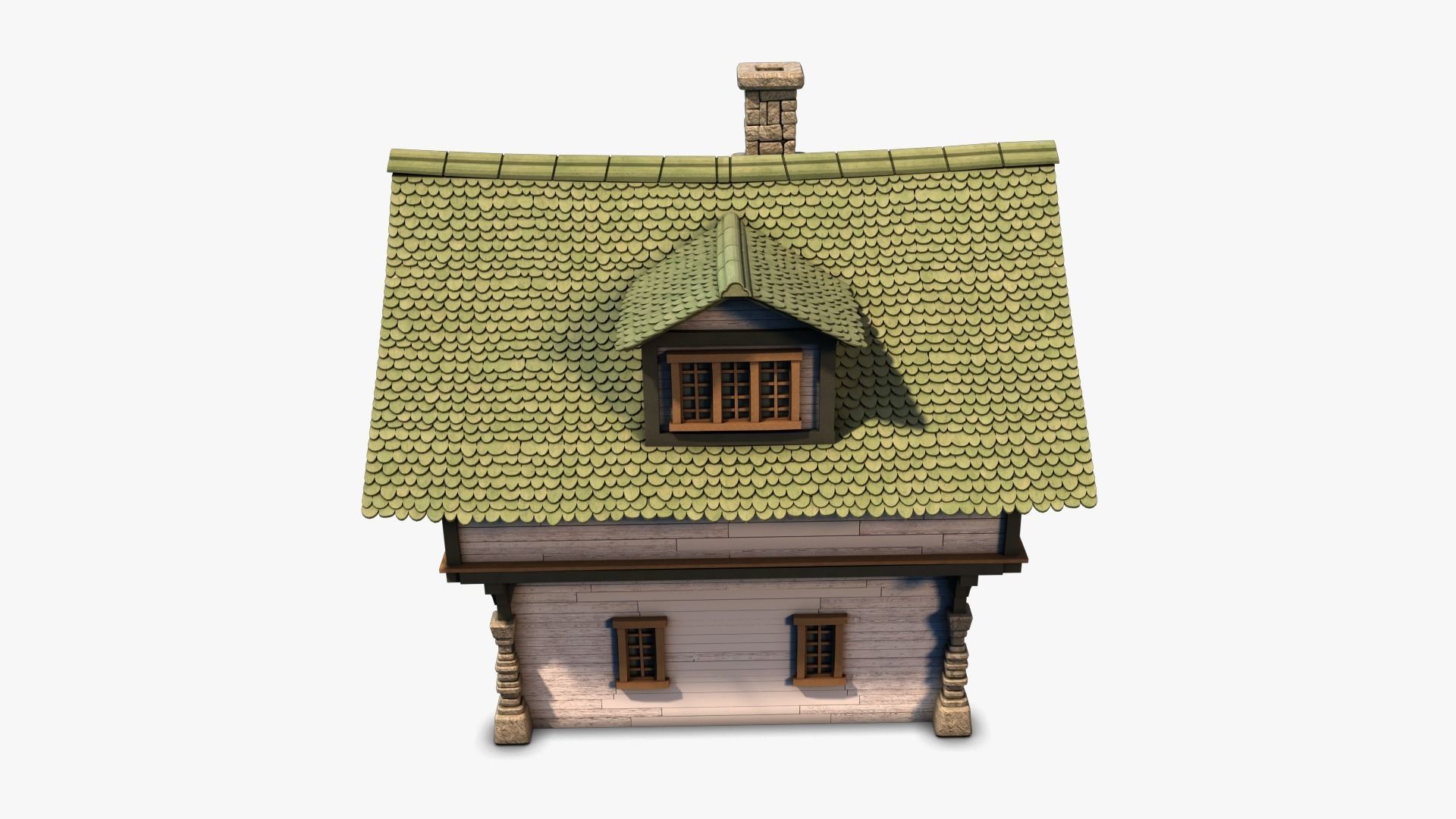 Cottage 10 Low-poly 3D model_3
