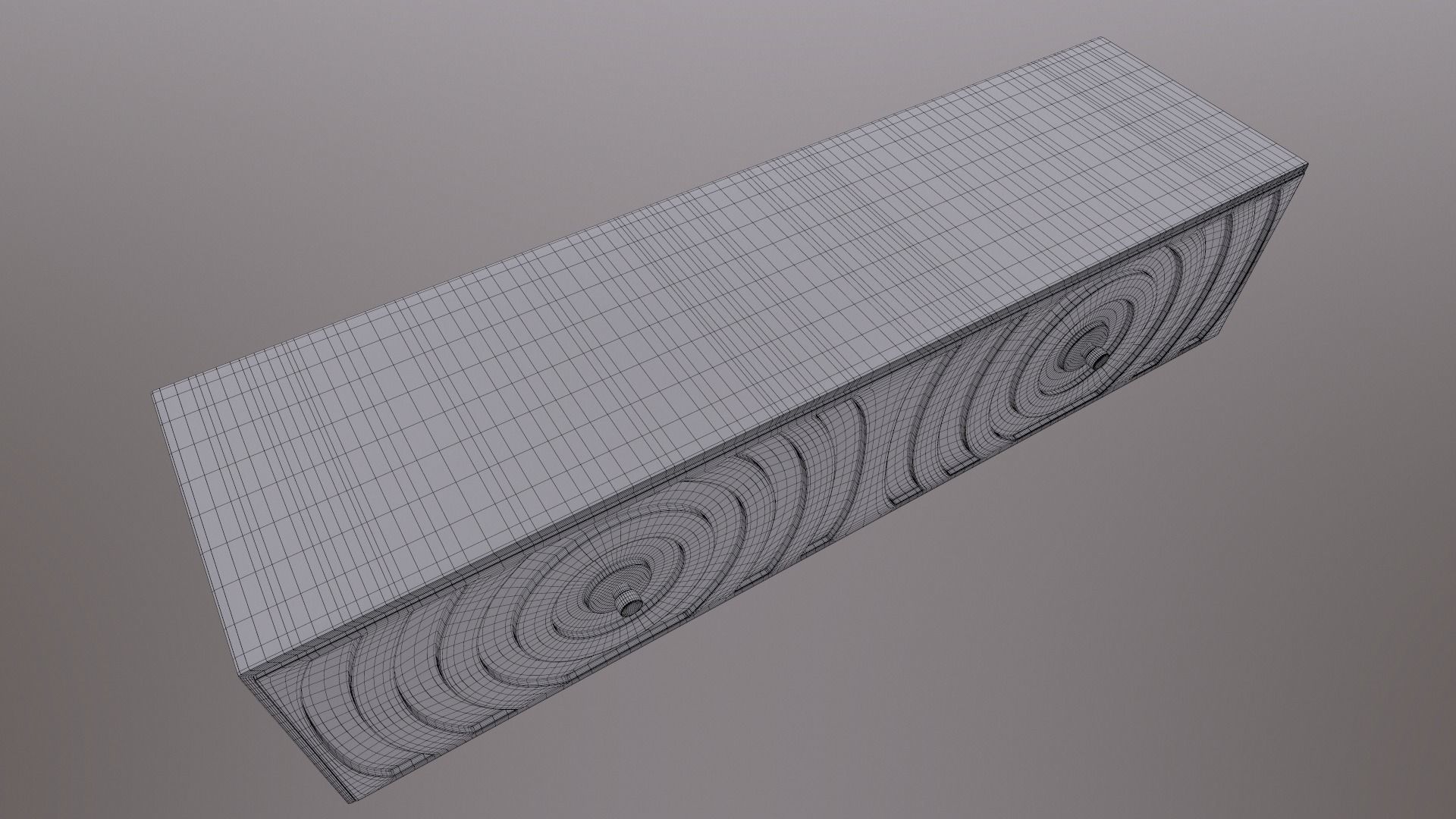 Cabinet wooden sideboard with circular design 3D model_13