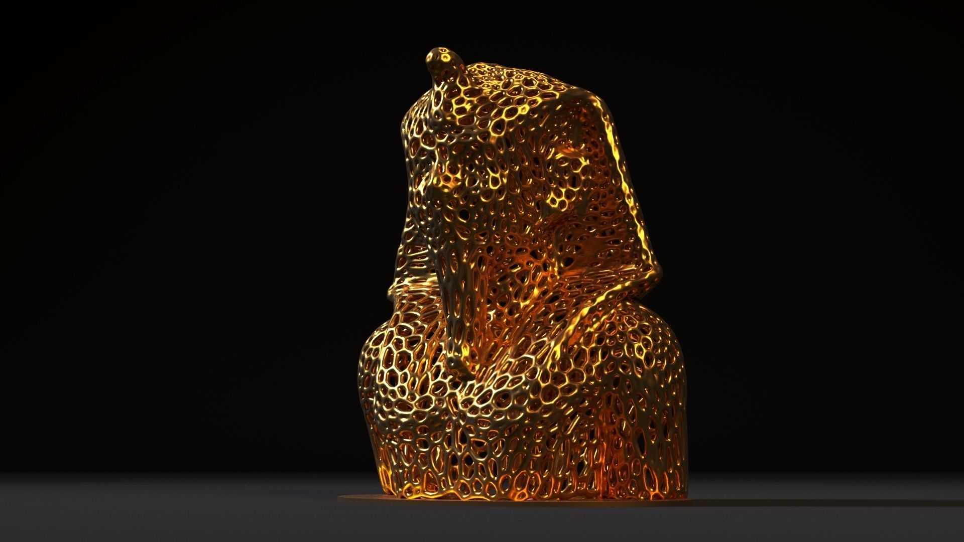 Tutankhamun Statue 3D print model_9